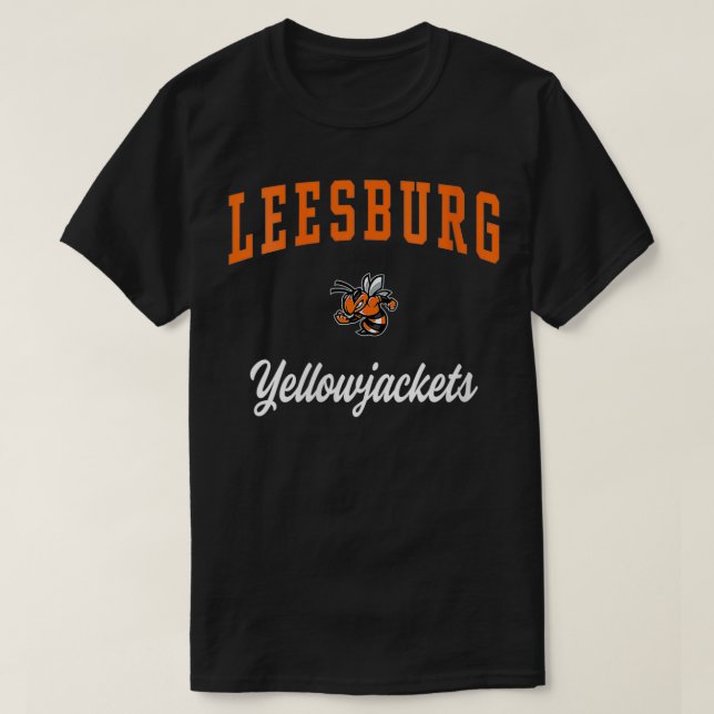 Womens Leesburg High School Yellowjackets VNeck  T-Shirt (Design Front)