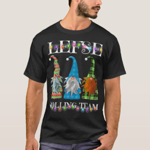 Womens Lefse Making Rolling Team Garden Gnome Chri T-Shirt