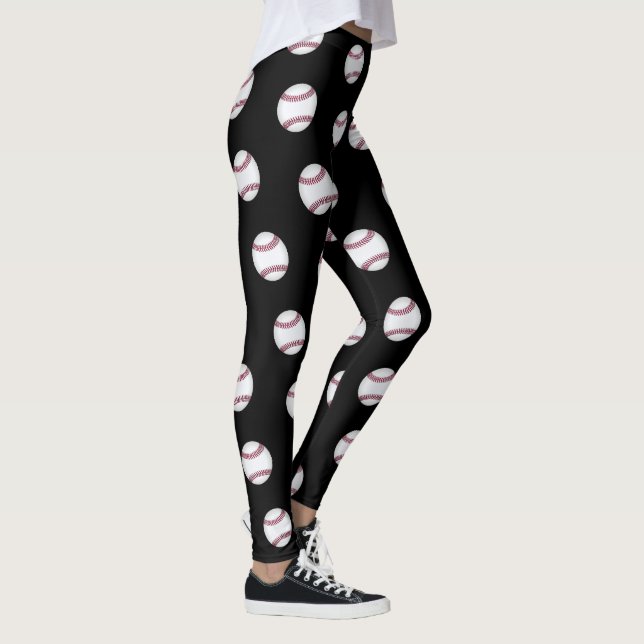 Women's Leggings-Baseballs Leggings (Right)
