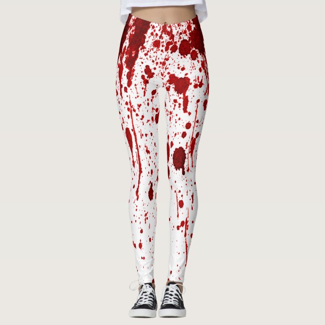 Women's Leggings Blood Splatter Vampire Gothic (Front)