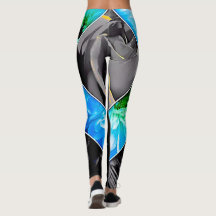 Women's leggings "Flower Bots" Rockinroll