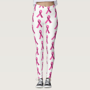 Women's Leggings-Pink Ribbon Wear Pink Leggings