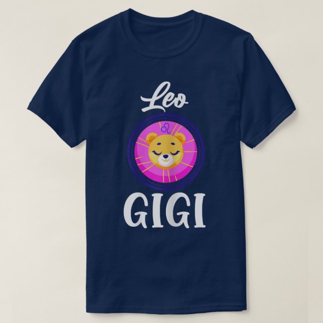 Womens Leo Gigi  Horoscope Astrology Grandmother Z T-Shirt (Design Front)