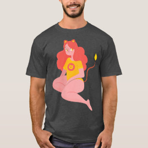 Womens Leo Lion Zodiac Horoscope Astrology Backpri T-Shirt