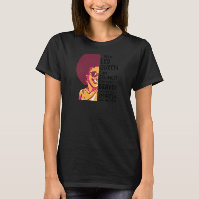 Womens Leo Queen  For Women Astrology Zodiac  Girl T-Shirt (Front)