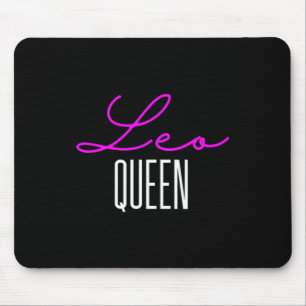 Womens Leo Queen Pink Writing Leo Quote _ Leo Mouse Pad