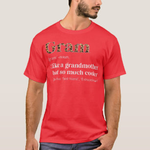 Womens Leopard Gram Definition Funny Grandma Gift T-Shirt
