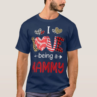 Womens Leopard Happy Mothers Day I Love Being A Ma T-Shirt