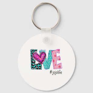 Womens Leopard Love Jojolife Happy Valentine Key Ring