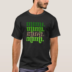 Womens Leopard One Lucky Mimi Stacked Grandma St P T-Shirt
