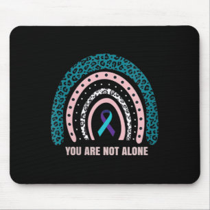 Womens Leopard Rainbow Print Suicide Prevention Aw Mouse Pad