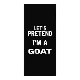 Womens Lets Pretend Im a Goat Funny Halloween Rack Card