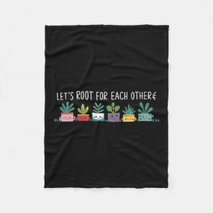 Womens Let's Root For Each Other Vegetables Suprt Fleece Blanket