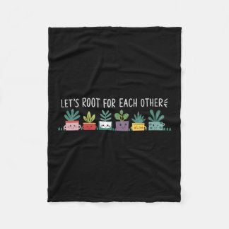 Womens Let's Root For Each Other Vegetables Suprt  Fleece Blanket