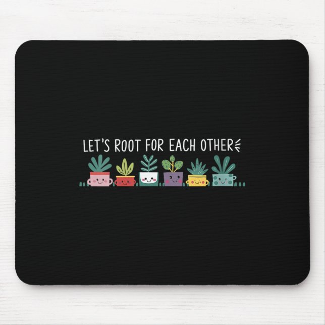 Womens Let's Root For Each Other Vegetables Suprt  Mouse Pad (Front)