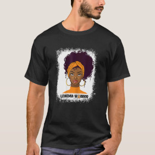 Womens Leukemia Warrior Curly Natural Hair Afro Af T-Shirt