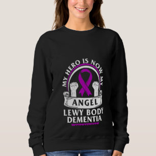 Womens Lewy Body Dementia Awareness Purple Ribbon Sweatshirt