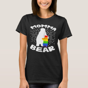 Womens LGBT Mom Momma Bear Gay Lesbian Mother Rain T-Shirt