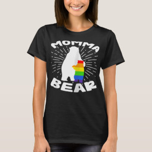 Womens LGBT Mum Momma Bear Gay Lesbian Mother Rain T-Shirt