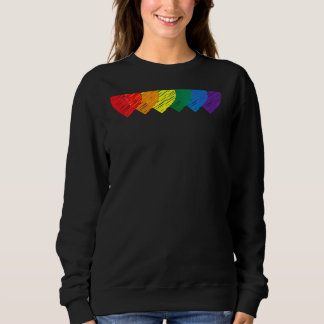 Womens Lgbt Rainbow Heart Lgbtqia Gay Sweatshirt