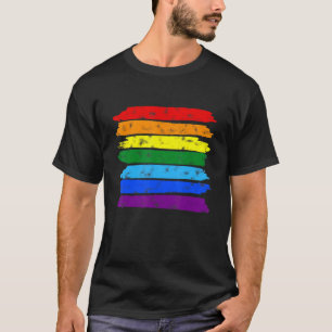 Womens Lgbt Straight Gay Ally Pride Flag   Rainbow T-Shirt