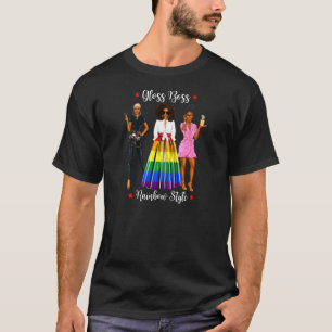 Womens Lgbtq Black Womens Hairdressing Beautician T-Shirt