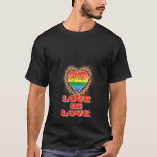 Womens LGBTQ Love Is Love Gay Pride LGBT Ally Rain T-Shirt