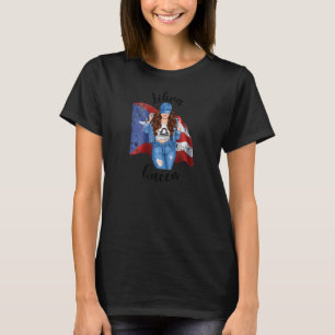 Womens Libra Queen Puerto Rican Rico Queen Flag Zo T-Shirt