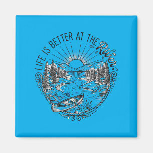 Womens Life Is Better At River Nature Lover Canoe Magnet