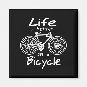 Womens Life Is Better On A Bicycle Funny Cycling Q Magnet