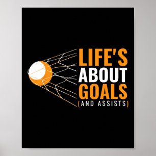 Womens Life's About Goals Lacrosse Shirt For Girls Poster