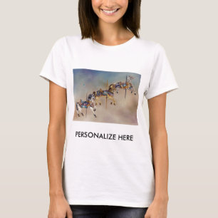 Womens light tees - Three Carousel Horses
