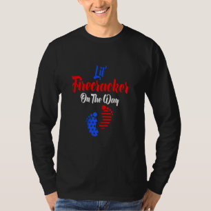 Womens Lil Firecracker On The Way Pregnancy Announ T-Shirt