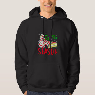 Womens Little Tis' The Season Christmas Tree Cakes Hoodie