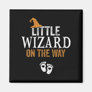 Womens Little Wizard On The Way Halloween Pregnanc Magnet
