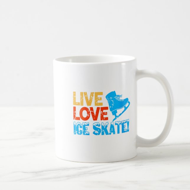 Womens Live Glide Ice Skate Motivation For Skating Coffee Mug (Right)
