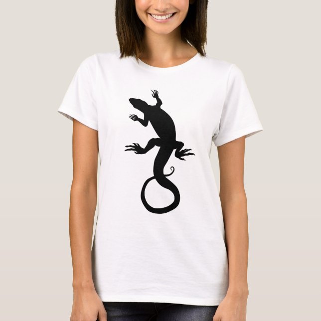 Women's Lizard T-shirts Reptile Art Ladies Shirts (Front)