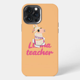 Womens Llama Teacher Cute Teacher Gift Back To iPhone 13 Pro Max Case