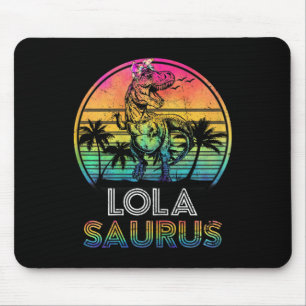 Womens Lolasaurus Dinosaur Lola Saurus Family Matc Mouse Pad