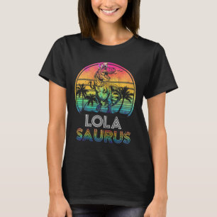 Womens Lolasaurus Dinosaur Lola Saurus Family Matc T-Shirt