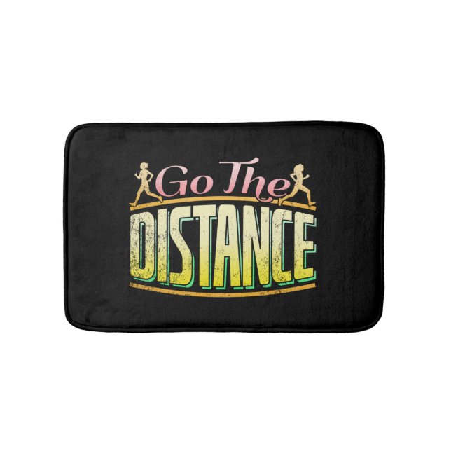 Womens Long Distance Running - Marathon Runner Bath Mat (Front)