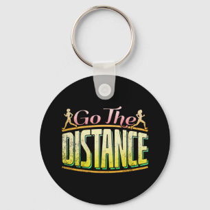 Womens Long Distance Running - Marathon Runner Key Ring
