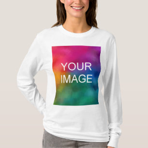 Womens Long Sleeve T Shirts Custom Top Template