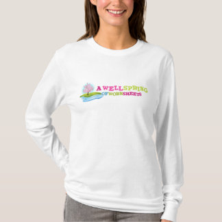 Women's Long Sleeve White Tee with Logo