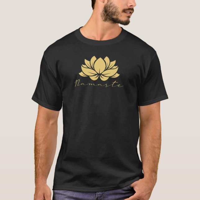 Womens Lotus Flower Namaste Yoga And Meditation Wo T-Shirt (Front)
