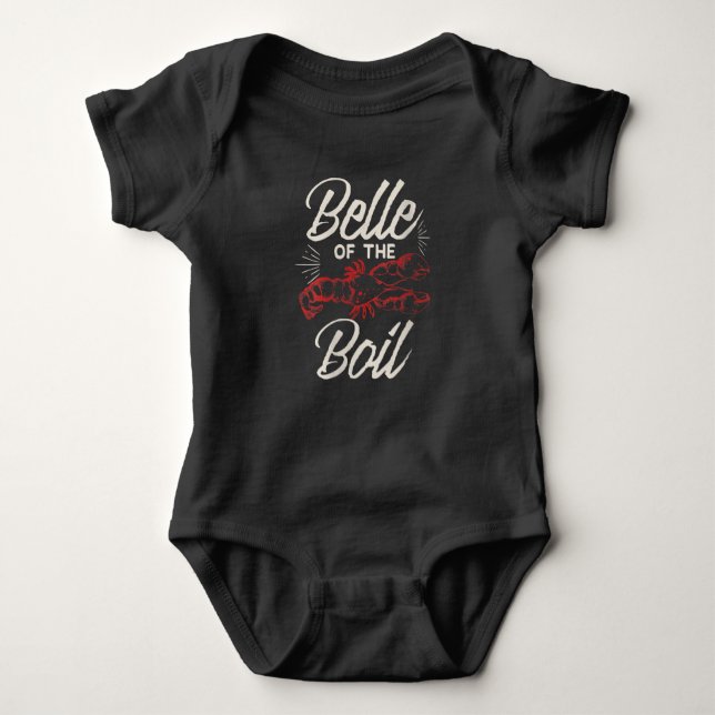Womens Love Crayfish Belle Of  Boil Cajun Food Baby Bodysuit (Front)