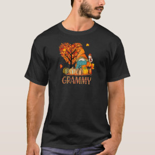 Womens Love Fall Gnomes Grammy Halloween Pumpki Gr T-Shirt