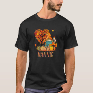 Womens Love Fall Gnomes Nannie Halloween Pumpki Gr T-Shirt