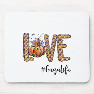 Womens Love Gaga Life Pumpkin Autumn Halloween  Mouse Pad
