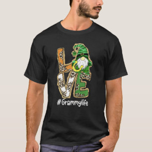 Womens Love Grammy Life Gnome Funny St Patrick's D T-Shirt